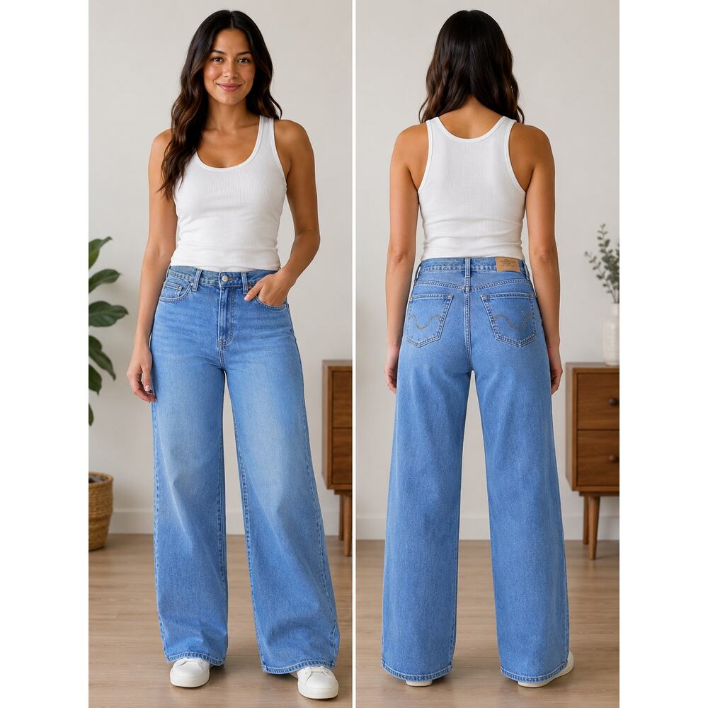 Levi's Strauss & Co Signature women's wide-leg jeans size 4